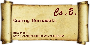 Cserny Bernadett névjegykártya